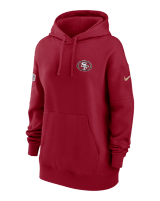 Nike Men's San Francisco 49ers Sideline Club Red Pullover Hoodie