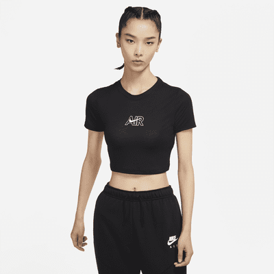 nike air black crop top