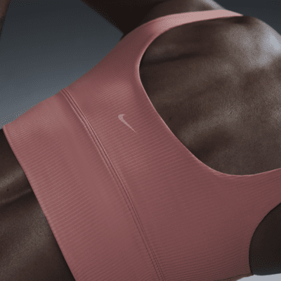 Bra deportivo de baja sujeción de talle largo con almohadillas para mujer Nike Zenvy Rib