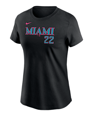 Женская футболка Sandy Alcantara Miami Marlins City Connect Fuse Nike MLB