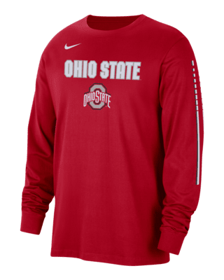 Мужская футболка Ohio State Nike College Long-Sleeve