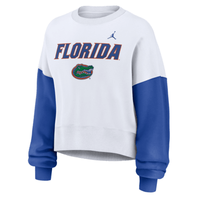 Sudadera de cuello redondo sin cierre universitaria Nike para mujer Florida Gators Primetime