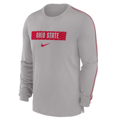 Playera universitaria Nike Dri-FIT para hombre Ohio State Buckeyes Sideline Player