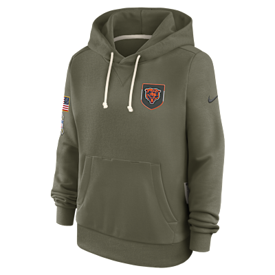 Chicago Bears Salute to Service Sideline Women's Nike Dri-FIT NFL Pullover Hoodie