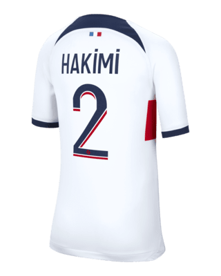 Achraf Hakimi Paris Saint-Germain 2023/24 Stadium Home Nike Men's Dri-Fit Soccer Jersey in Blue, Size: Small | NN250291-PSG