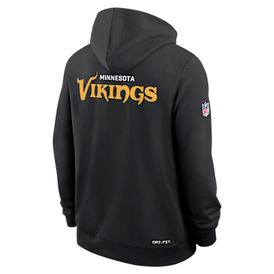 Minnesota Vikings Initial Home Sideline Men's Nike Dri-FIT NFL Pullover Hoodie