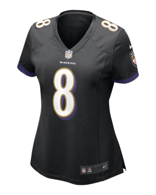 Women's Nike Lamar Jackson Black Baltimore Ravens Game Jersey Size: Large