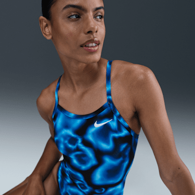 Traje de baño de una pieza con espalda deportiva para mujer Nike HydraStrong