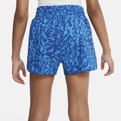 Shorts de tejido Woven de tiro alto para niña talla grande Nike One