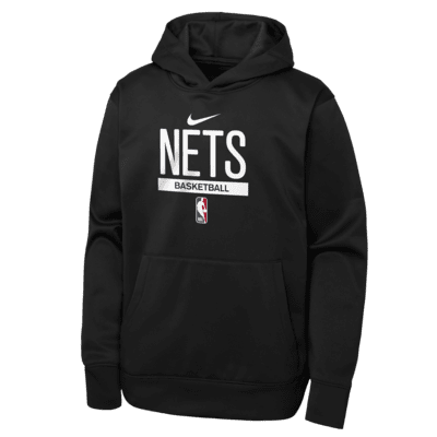 Sudadera con gorro sin cierre Nike Dri-FIT de la NBA para niños grandes Brooklyn Nets Spotlight