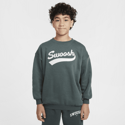 Nike Sportswear Club Fleece Big Kids' (Girls') Oversized Crew-Neck Sweatshirt