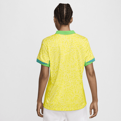 Jersey de fútbol Nike Dri-FIT replica de Brasil local 2024 Stadium para mujer