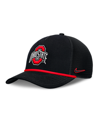 Мужские  Ohio State Primetime Rise Nike College Trucker Adjustable Hat