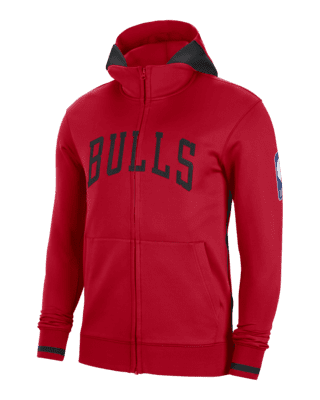 Youth Chicago Bulls Nike Red Logo Showtime Performance Full-Zip Hoodie