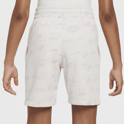 Shorts de French Terry para niños talla grande Nike Sportswear Club