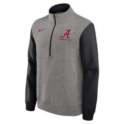 Alabama Club Men's Nike College 1/2-Zip Crew