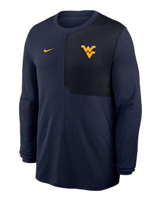 Мужские  West Virginia Sideline Coach Nike Dri-FIT College Long-Sleeve Top