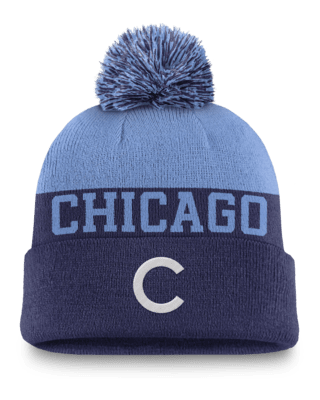 Мужские  Chicago Cubs Rewind Peak Nike MLB Cuffed Pom Beanie