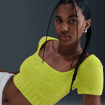 Nike Sportswear Phoenix Cozy Bouclé Part superior de teixit Knit cropped i de màniga curta - Dona