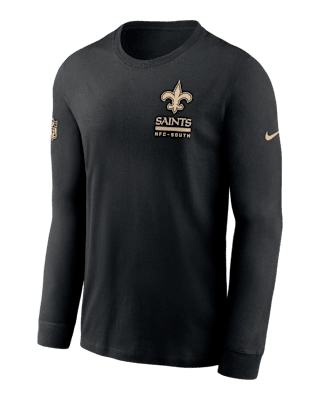 Мужская футболка New Orleans Saints Sideline Team Issue Nike Dri-FIT NFL Long-Sleeve
