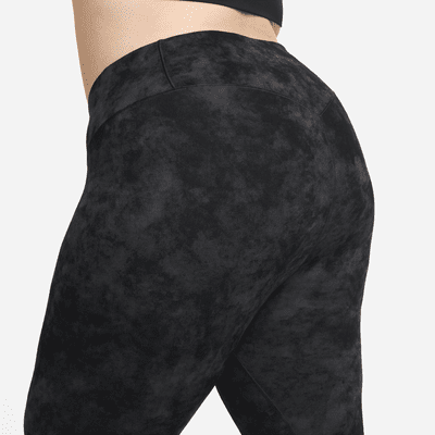 Nike Zenvy Batik 7/8-Leggings mit sanftem Halt und hohem Bund für Damen (große Größe)