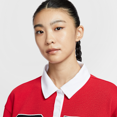 나이키 스포츠웨어 여성 긴팔 그래픽 폴로 탑
