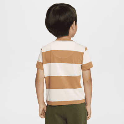 Playera de rugby a rayas para niño pequeño Nike