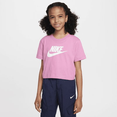 Playera cropped para niña talla grande Nike Sportswear