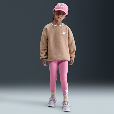 Playera de cuello redondo oversized para niños talla pequeña Nike