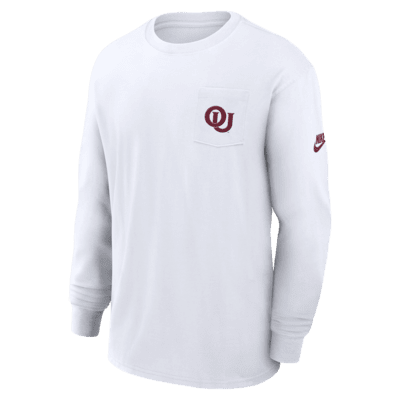 Oklahoma Sooners Legacy Max90 Pocket Men's Nike College Long-Sleeve T-Shirt