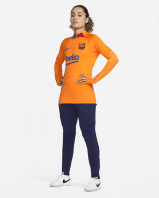 White Nike FC Barcelona Strike T-Shirt Women's