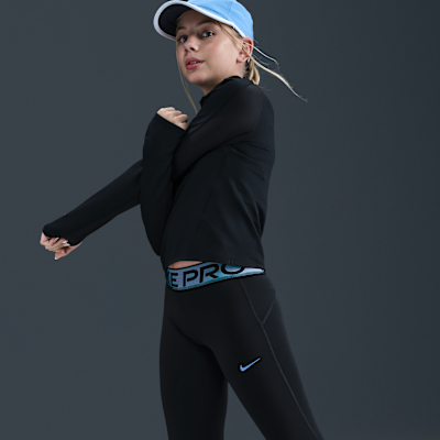 Nike Pro Dri-FIT Parlak Vurgulu Genç Çocuk (Kız) Taytı