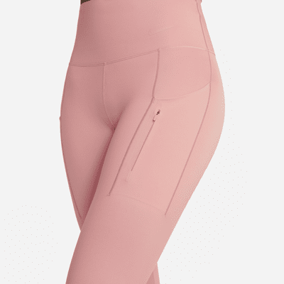 Leggings de tiro alto de 7/8 de sujeción firme con bolsillos para mujer Nike Go