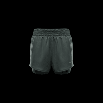 Nike One Dri-FIT 2-in-1 damesshorts met hoge taille (8 cm)