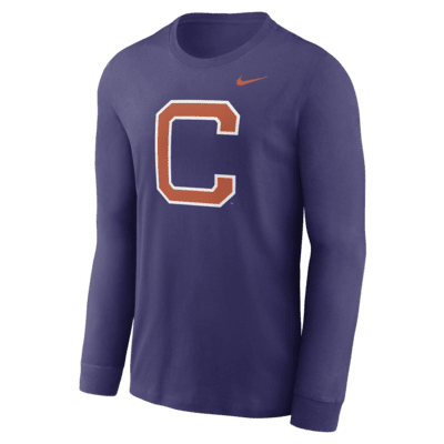 Playera de manga larga Nike College para hombre Clemson Tigers Alternate Logo