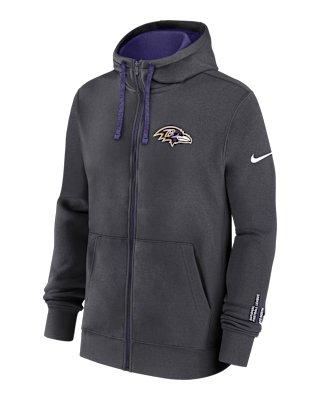 Мужское худи Baltimore Ravens Playbook Page Club Nike NFL Full-Zip Hoodie