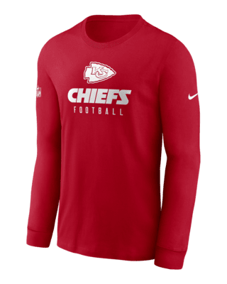 Nike Kansas City Chiefs Grey Sideline Team Logo Player Long Sleeve