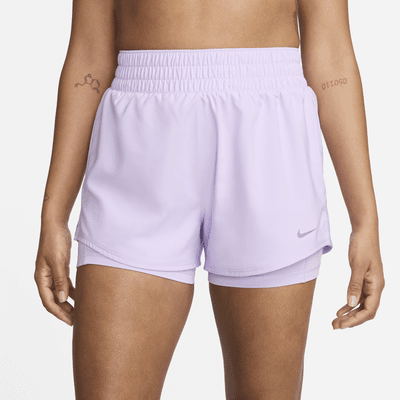 Shorts 2 en 1 Dri-FIT de tiro alto de 8 cm para mujer Nike One