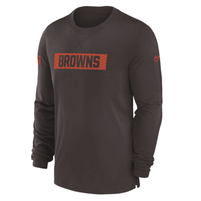 Cleveland Browns Sideline Player Team Issue Men’s Nike Dri-FIT Long-Sleeve Top