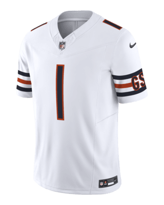 Men's Nike Justin Fields White Chicago Bears Vapor F.U.S.E. Limited Jersey Size: Small