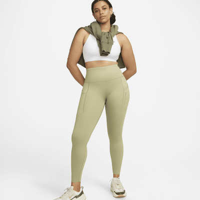 Leggings de tiro alto de 7/8 de sujeción firme con bolsillos para mujer Nike Go