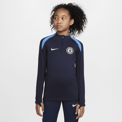 Chelsea FC Strike Nike Dri-FIT fotballtreningsoverdel til store barn