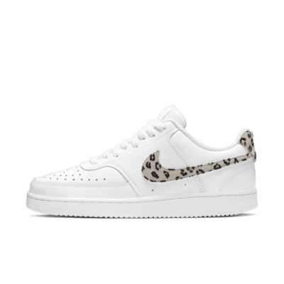 nike white and leopard sneakers