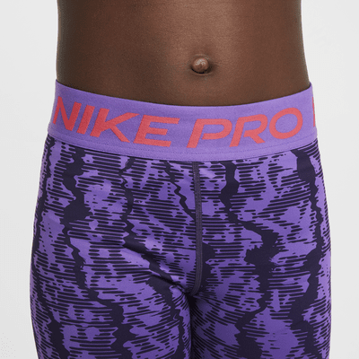 Nike Pro Dri-FIT shorts til jente (8 cm)