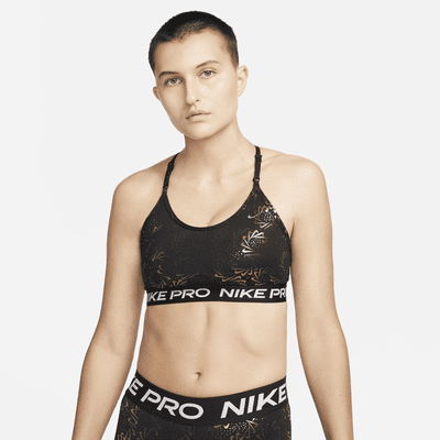 Nike Womens Pro Classic Padded Sports Bra - Small - Light Wild Mango/Black