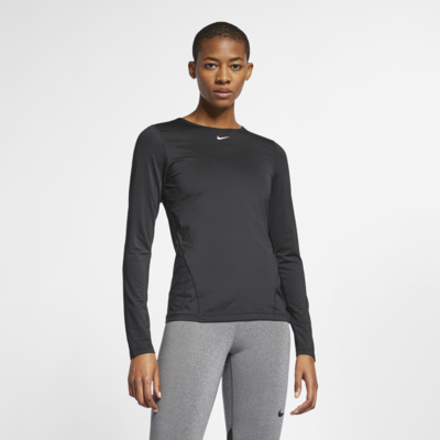 nike long sleeve white women's top