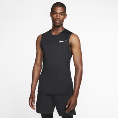 nike pro sleeveless fitted top