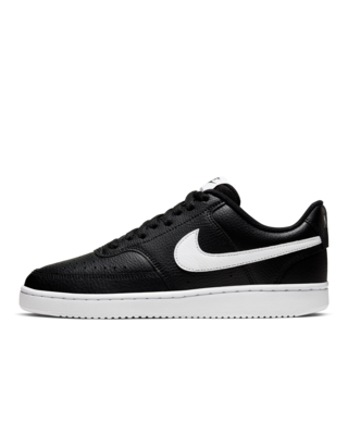 nike court low black and white