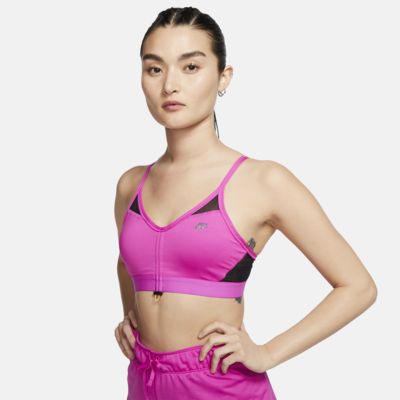 nike training icon clash indy toggle bra in pink