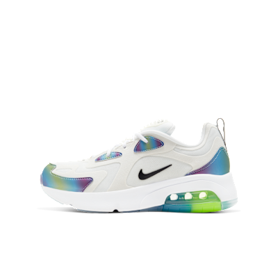 nike air max 200 black and white junior